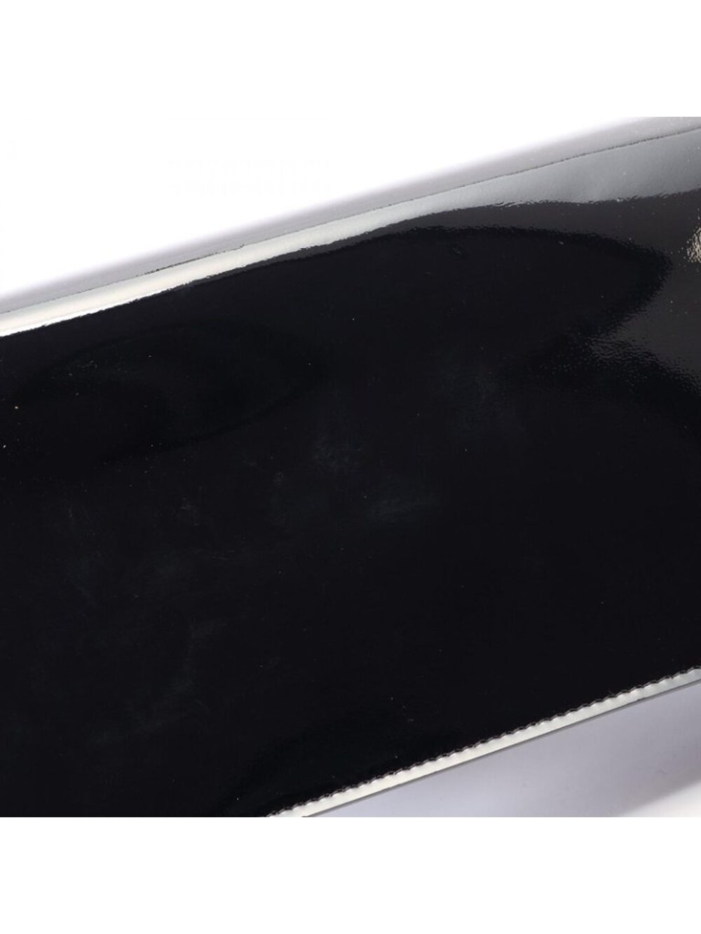 Saint Laurent Paris Clutch Baguette Pouch Metallic Black Patent Leather - Picture 9 of 9